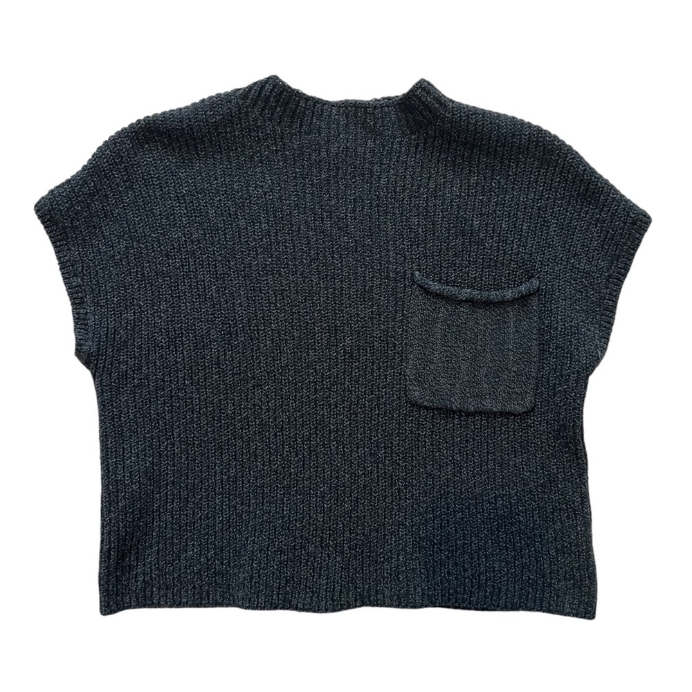 Free People Beach Gray Freya Short Sleeve Knit Sweater Size Extra Small - Picture 3 of 8